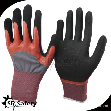SRSAFETY double dipped nitrile CE approved working gloves
